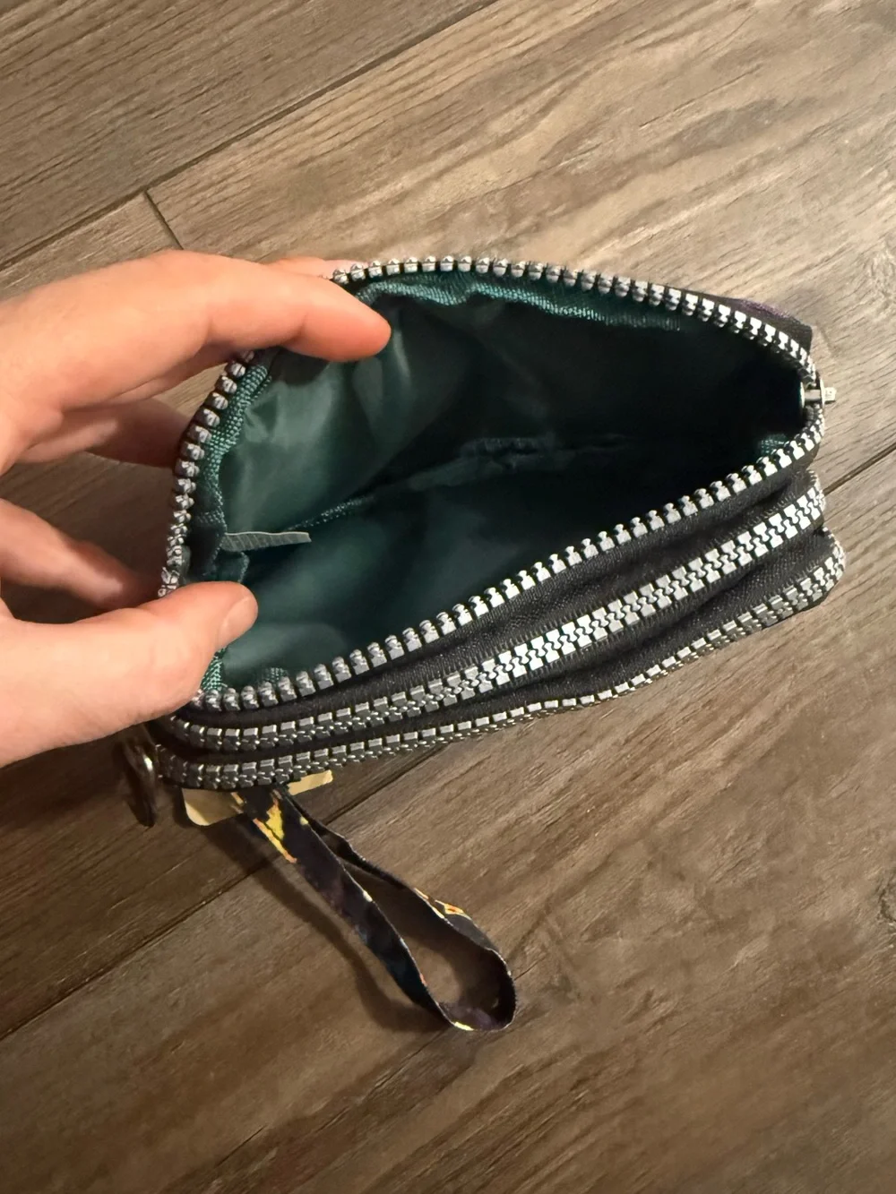NWT Raffinato Rainbow Houndstooth Wristlet Pouch Cosmetic Bag Y2K